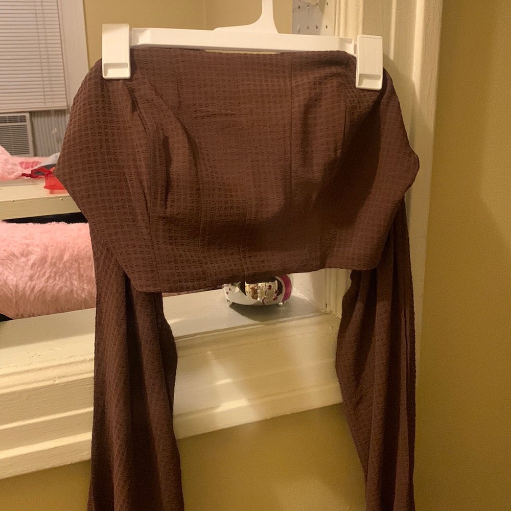 Off-Shoulder, Long-Sleeved Top, Size L, NWT